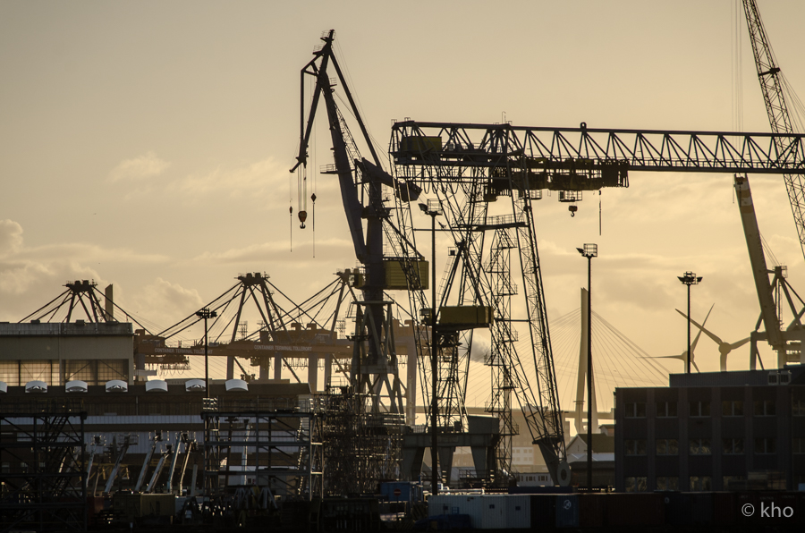 Dock im Hamburger Hafen...